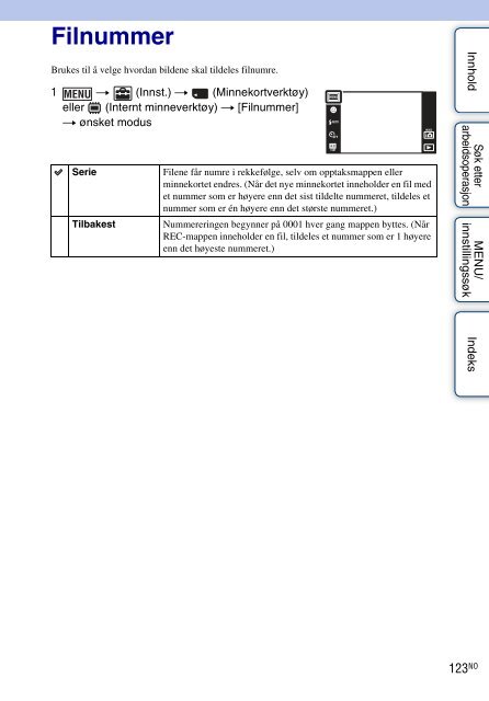 Sony DSC-T99D - DSC-T99D Istruzioni per l'uso Norvegese