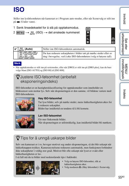 Sony DSC-T99D - DSC-T99D Istruzioni per l'uso Norvegese