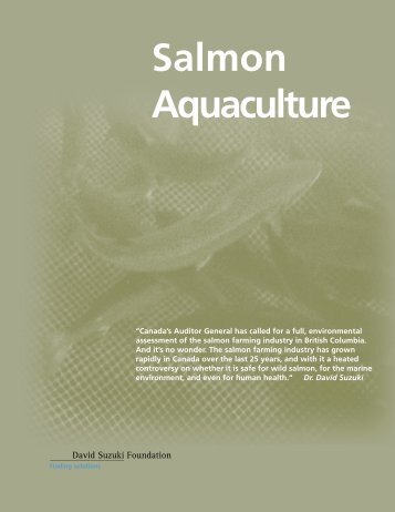 Salmon Aquaculture - David Suzuki Foundation