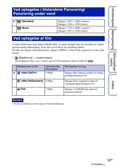 Sony DSC-T99D - DSC-T99D Istruzioni per l'uso Danese