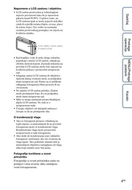 Sony DSC-T99D - DSC-T99D Istruzioni per l'uso Croato