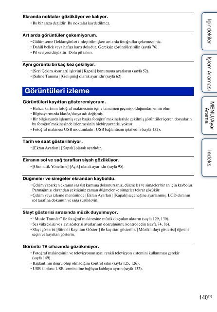 Sony DSC-T99D - DSC-T99D Istruzioni per l'uso Turco