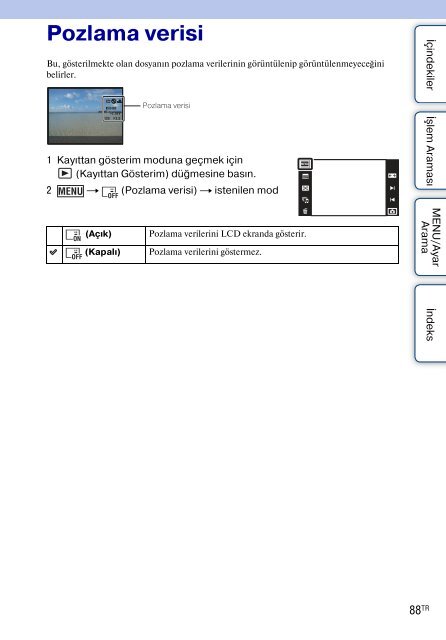 Sony DSC-T99D - DSC-T99D Istruzioni per l'uso Turco