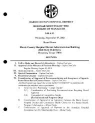 BOARD APPROVAL - Harris County Hospital District