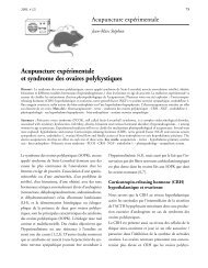 Acupuncture expérimentale et syndrome des ovaires polykystiques