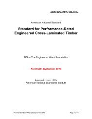 Standard for Performance-Rated Engineered Cross-Laminated Timber