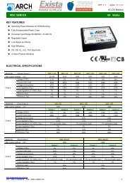 MSC SERIES ELECTRICAL SPECIFICATIONS KEY FEATURES