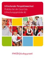 Erfrischender Perspektivwechsel Praktika bei der Coca-Cola ...