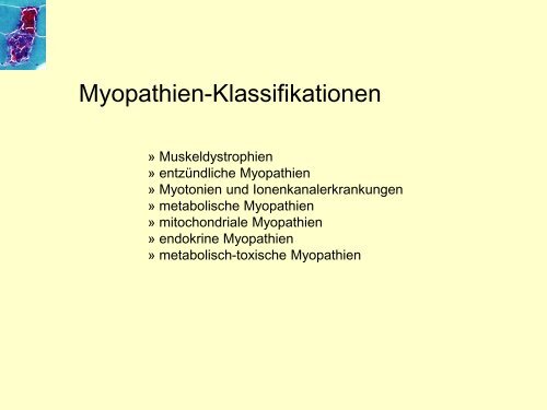 Myopathien-Klassifikationen