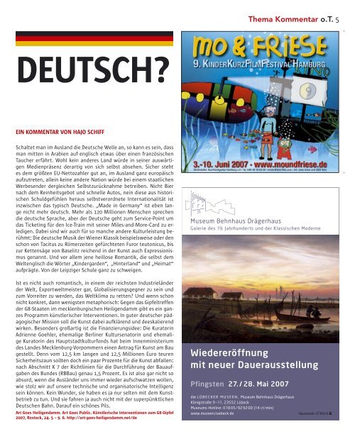 Mai 07 - Das Magazin für Kunst, Architektur und Design