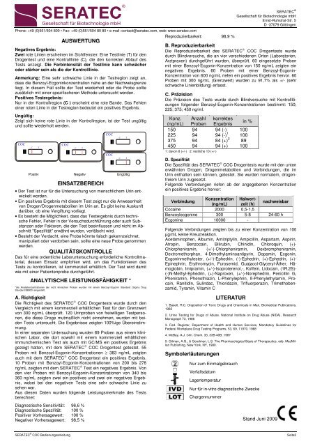 SERATEC® COC Drogentest