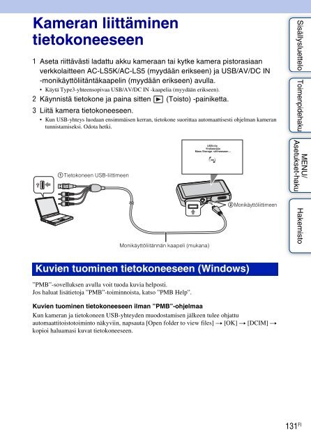 Sony DSC-T99D - DSC-T99D Istruzioni per l'uso Finlandese