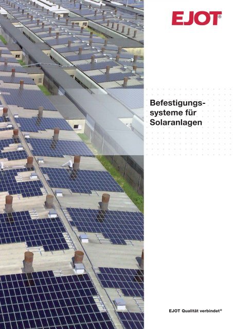 DE_EJOT Befestigungssysteme für Solaranlagen