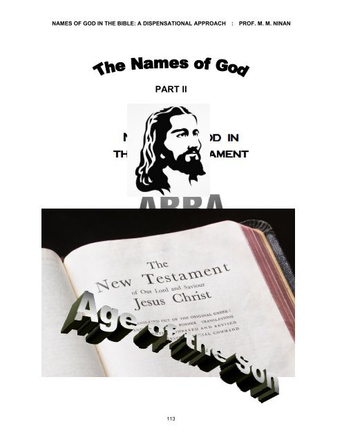 THE NAMES OF GOD