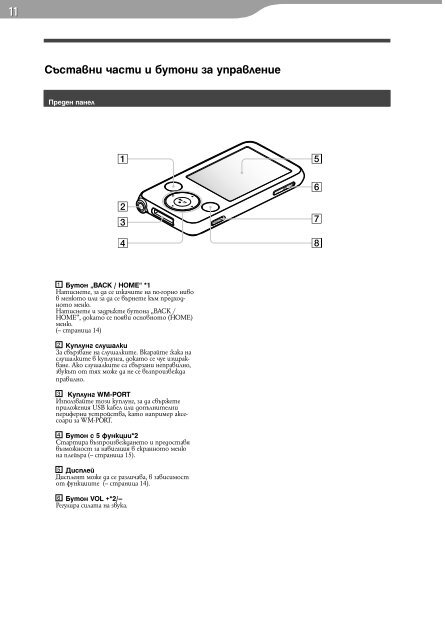 Sony NWZ-E435F - NWZ-E435F Istruzioni per l'uso Bulgaro