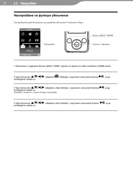 Sony NWZ-E435F - NWZ-E435F Istruzioni per l'uso Bulgaro