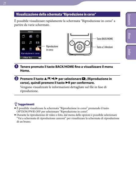 Sony NWZ-E435F - NWZ-E435F Istruzioni per l'uso Italiano