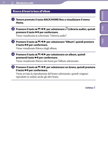 Sony NWZ-E435F - NWZ-E435F Istruzioni per l'uso Italiano