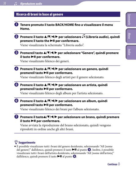 Sony NWZ-E435F - NWZ-E435F Istruzioni per l'uso Italiano