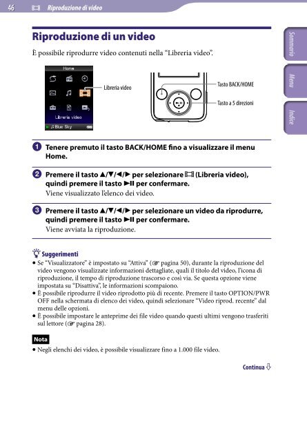 Sony NWZ-E435F - NWZ-E435F Istruzioni per l'uso Italiano