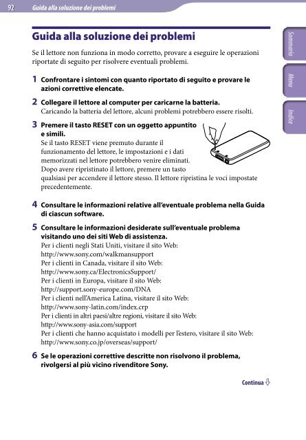 Sony NWZ-E435F - NWZ-E435F Istruzioni per l'uso Italiano