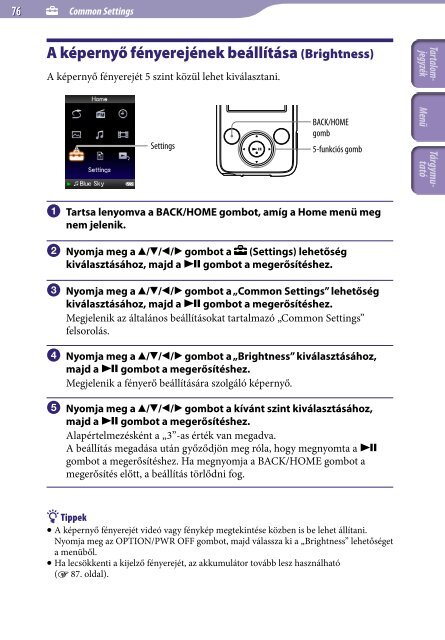 Sony NWZ-E435F - NWZ-E435F Istruzioni per l'uso Ungherese