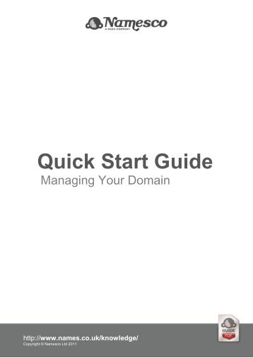 Quick Start Guide - Namesco