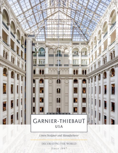 Garnier-Thiebaut USA - Hospitality catalog