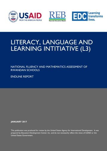 LITERACY LANGUAGE AND LEARNING INTITIATIVE (L3)