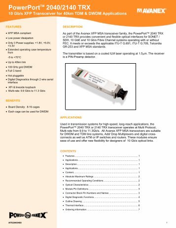 PowerBit™ SD-40 40 Gb/s Intensity Modulator