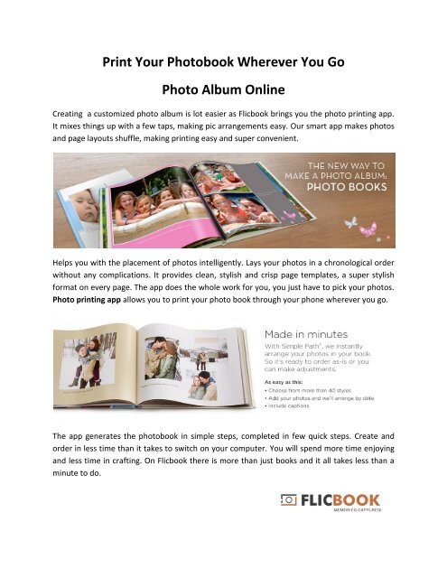 Print Photo Books Online, Photo Book Maker