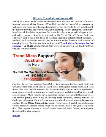 What is Trend Micro Housecall?