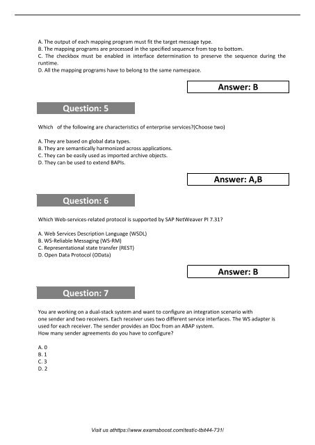 C-TBIT44-731 Passing Guarantee Exam