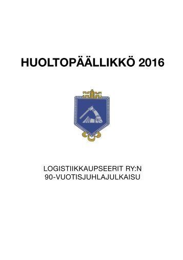 HUOLTOPÄÄLLIKKÖ 2016