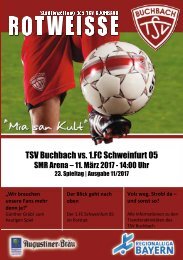 Stadionzeitung TSV Buchbach - 1.FC Schweinfurt 05