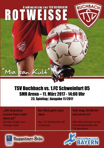 Stadionzeitung TSV Buchbach - 1.FC Schweinfurt 05