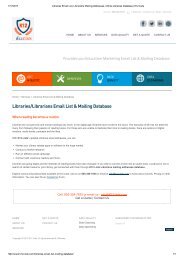 Libraries Email List