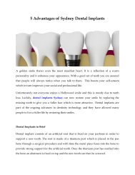 5 Advantages of Sydney Dental Implants