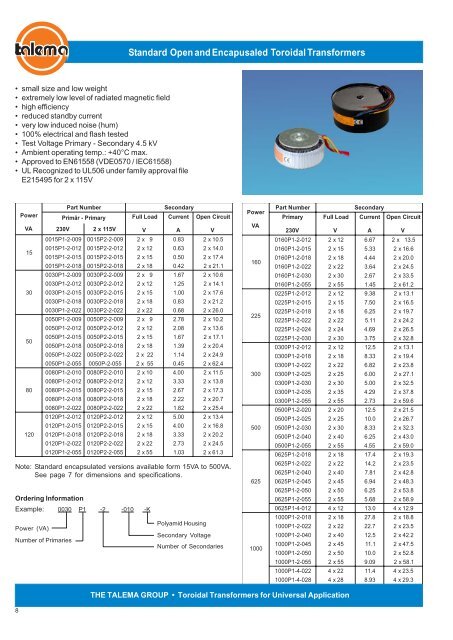Toroidal Transformers for Universal Application - Nuvotem Talema