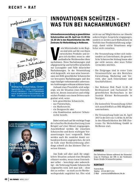 VERKEHRSINFRASTRUKTUR | w.news  03.2017