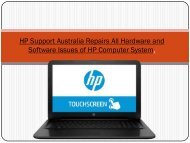 HP Support Australia Repairs All Hardware and Software Issues of HP Computer System.