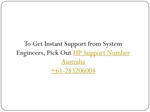 HP Support Australia Repairs All Hardware and Software Issues of HP Computer System.