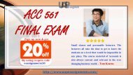 ACC 561 Final Exam - UOP E Assignments