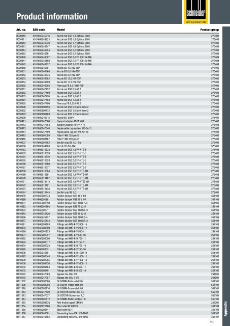 Catalog Schneider Airsystems 2017