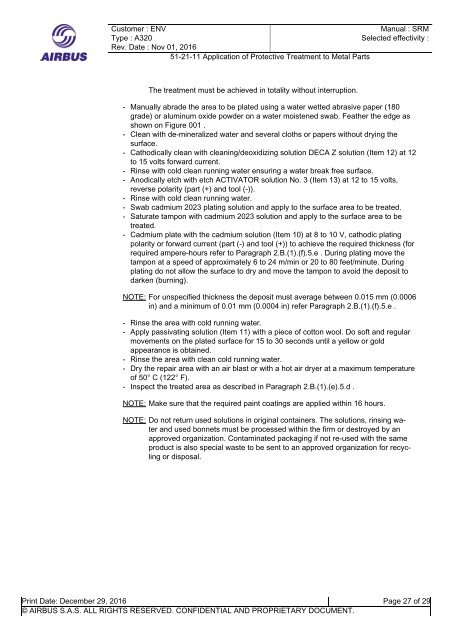 A 320 SRM 51-21-11 APLICATION OF PROTECTIVE TREATMENT TO METAL PARTS