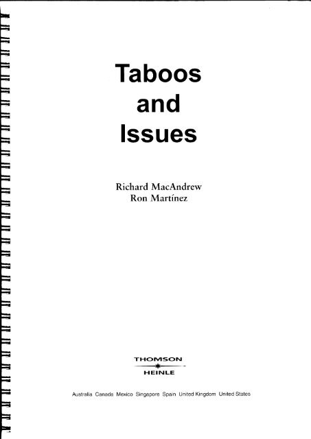 Richard MacAndrew, Ron Martinez-Taboos and Issues_ Photocopiable Lessons on Controversial Topics (LTP instant lessons)-Heinle ELT (2001)