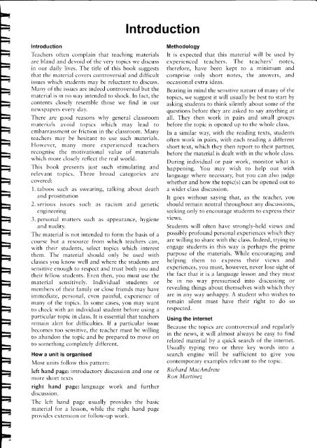 Richard MacAndrew, Ron Martinez-Taboos and Issues_ Photocopiable Lessons on Controversial Topics (LTP instant lessons)-Heinle ELT (2001)