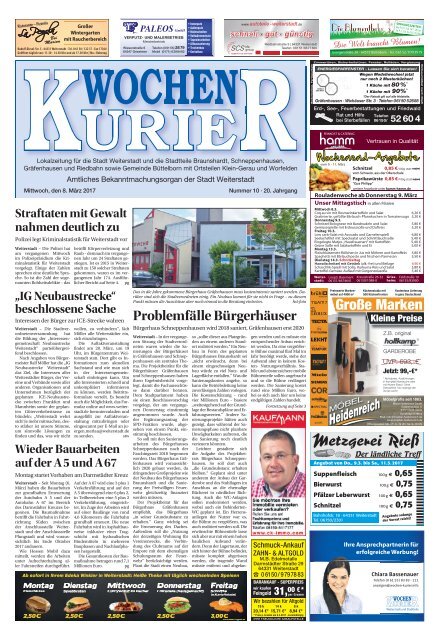 Wochen-Kurier 10/2017 - Lokalzeitung für Weiterstadt und Büttelborn