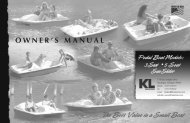 Pedal Boat-Owner's Manual - KL Industries