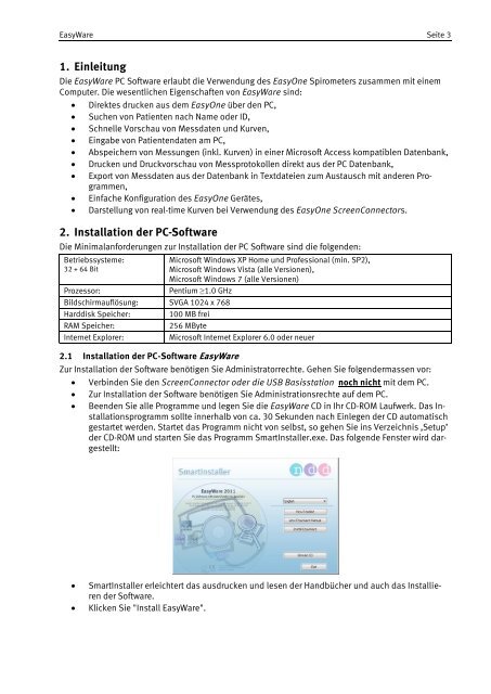 EasyWare QuickStart - ndd Medical Technologies